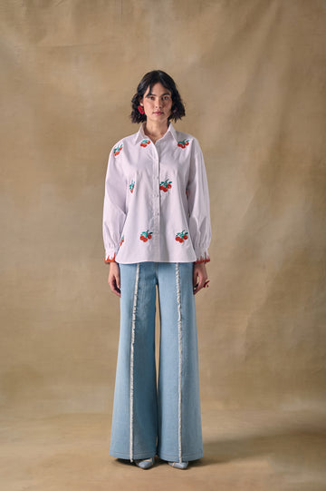 Denim Wide Leg Pants