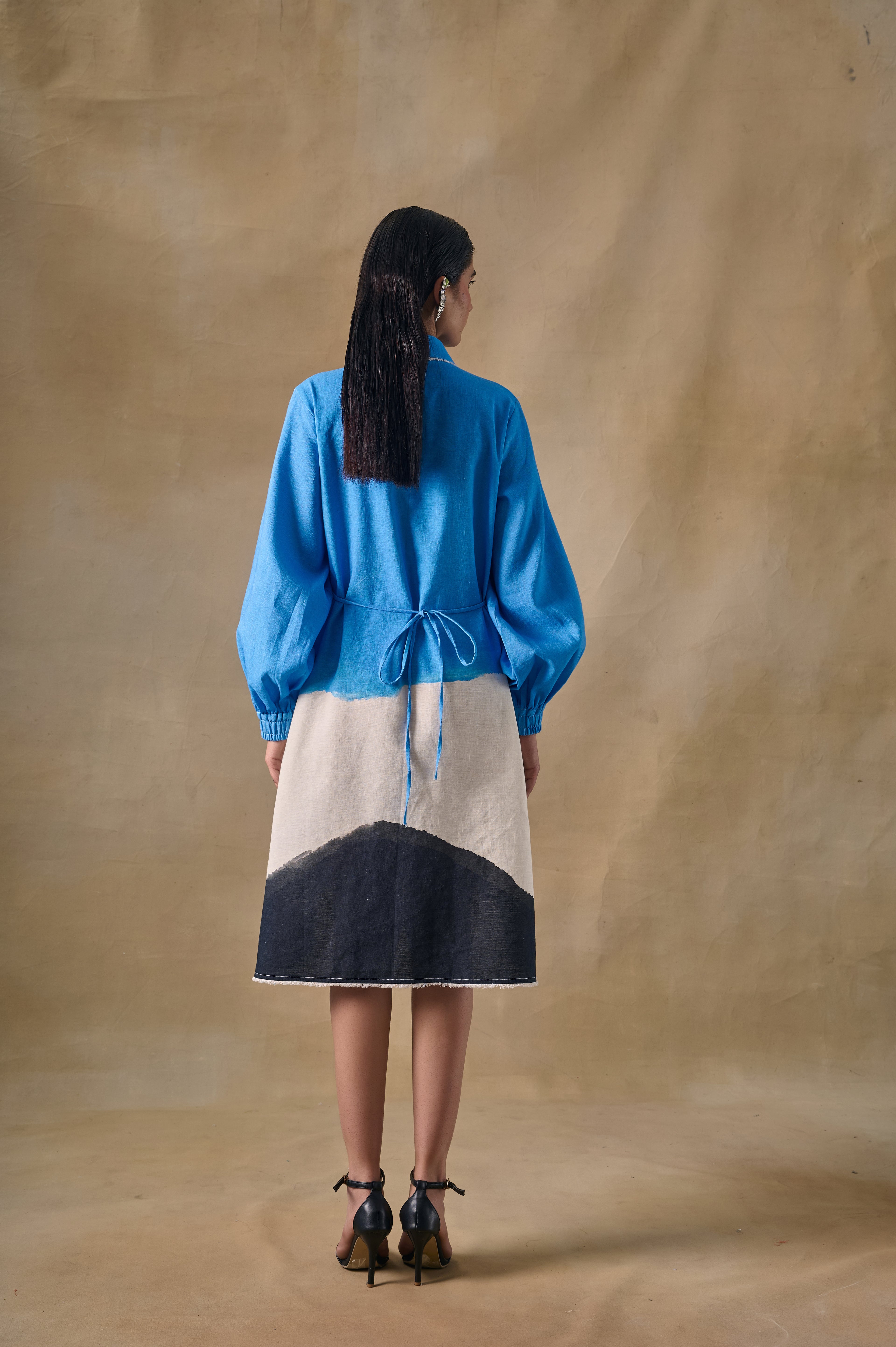 Blue Washed Shirt Dress