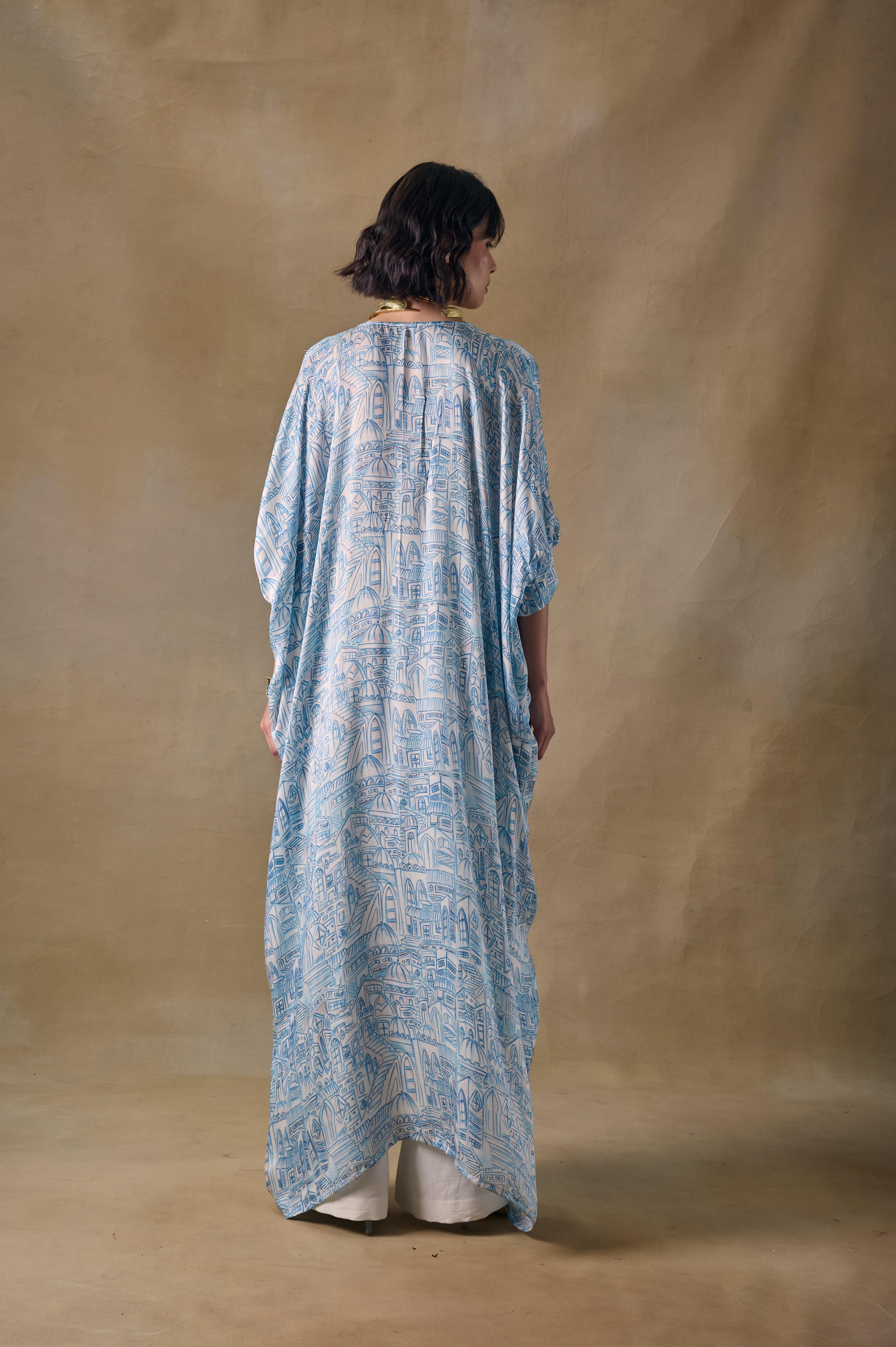 Blue Landscape Kaftan