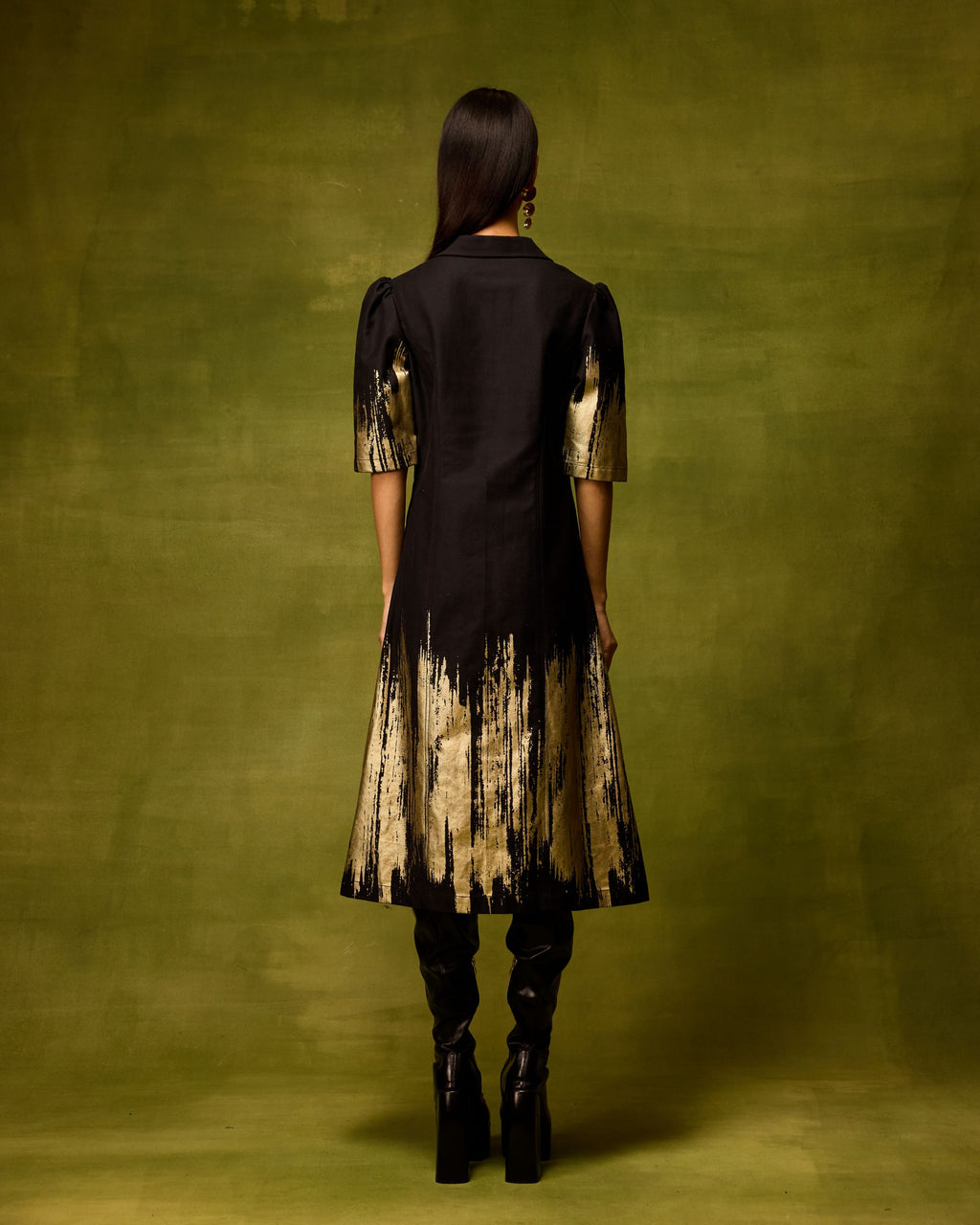 Twilight Gold Midi Dress