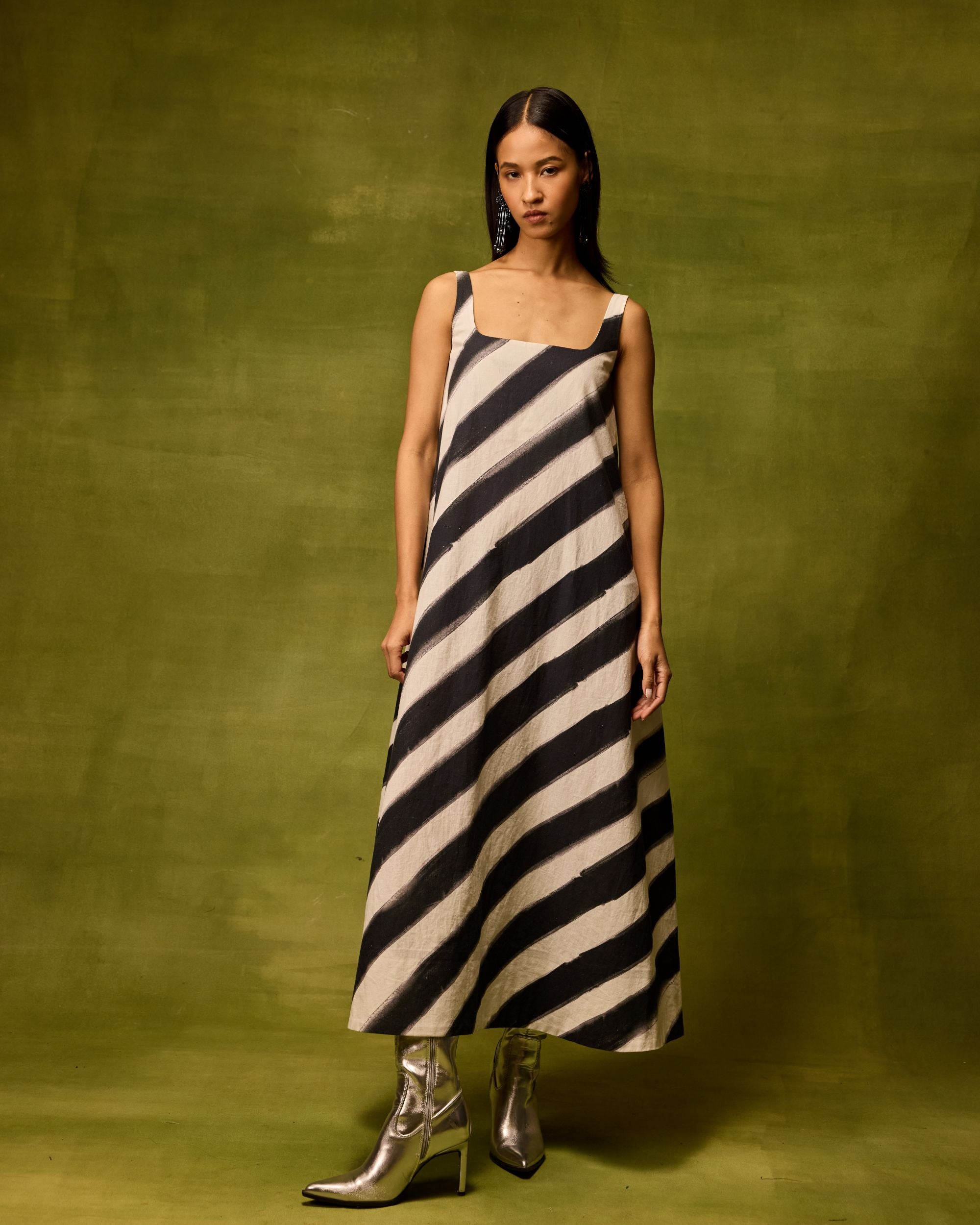 Vienna Stripe Midi Dress
