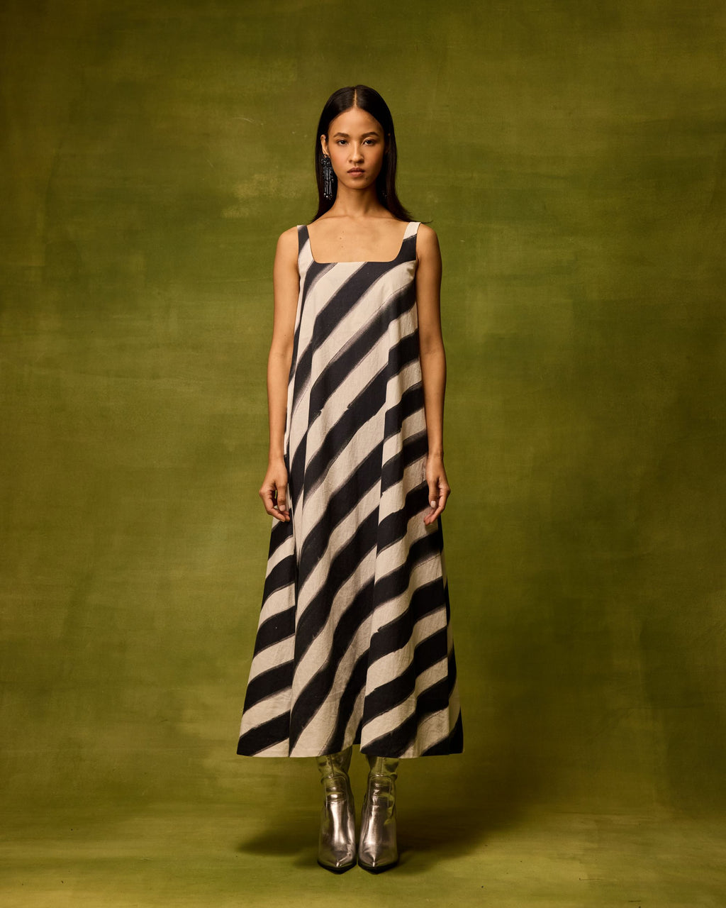 Vienna Stripe Midi Dress