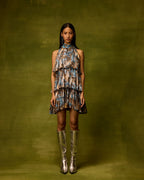 Vienna Cityscape Ruffle Dress