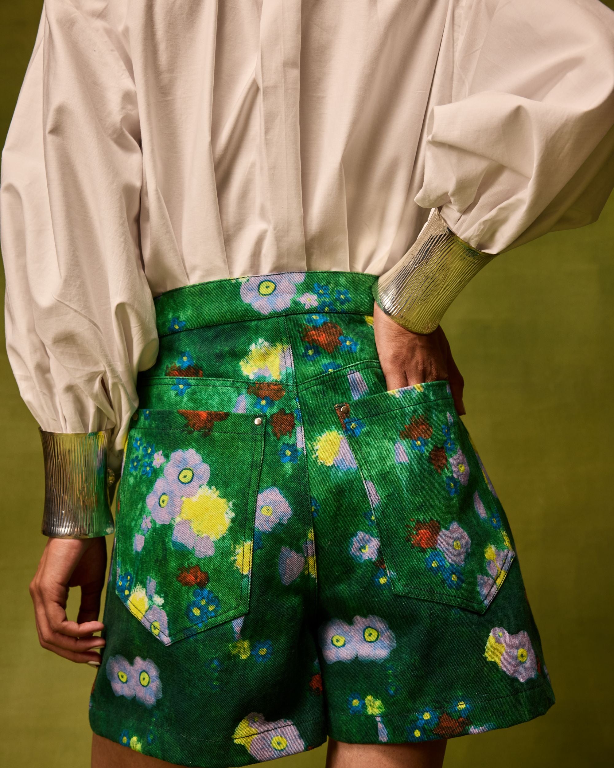 Emerald Bloom Shorts