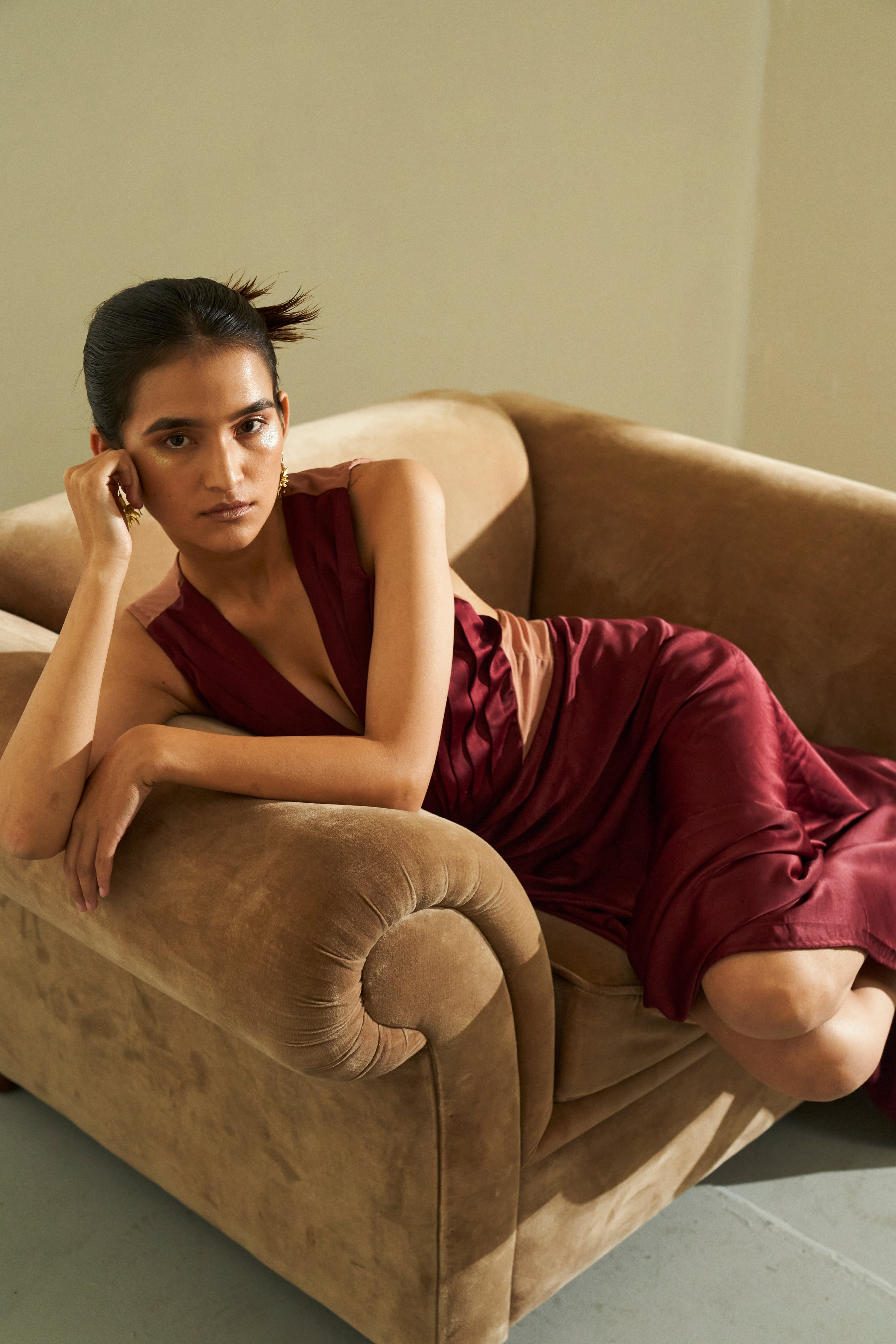 SAHIBA SATIN DRESS