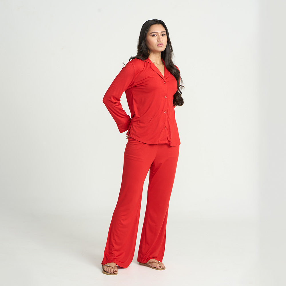 Women's Pyjama Set - Pant & Long Sleeve Shirt