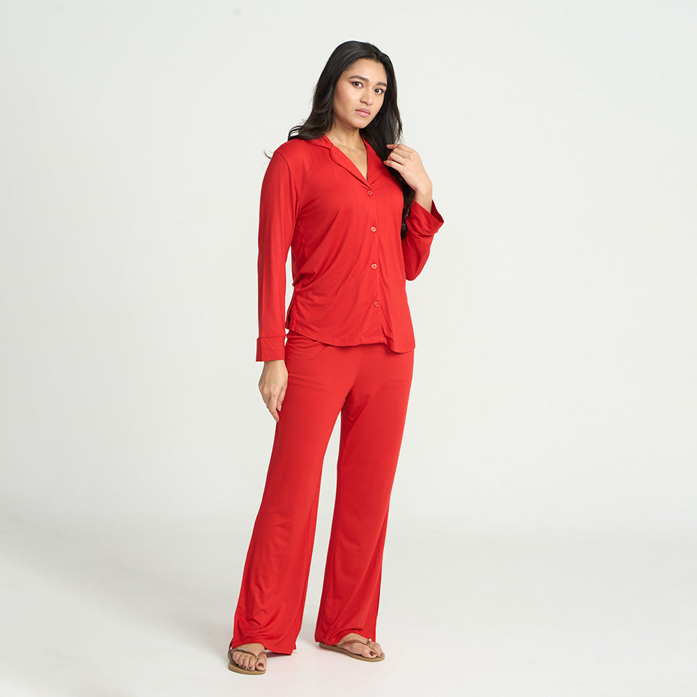 Women's Pyjama Set - Pant & Long Sleeve Shirt