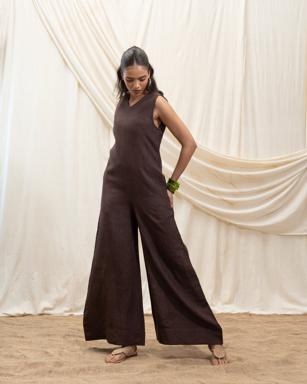 Solid Jumpsuit with Back Detailing