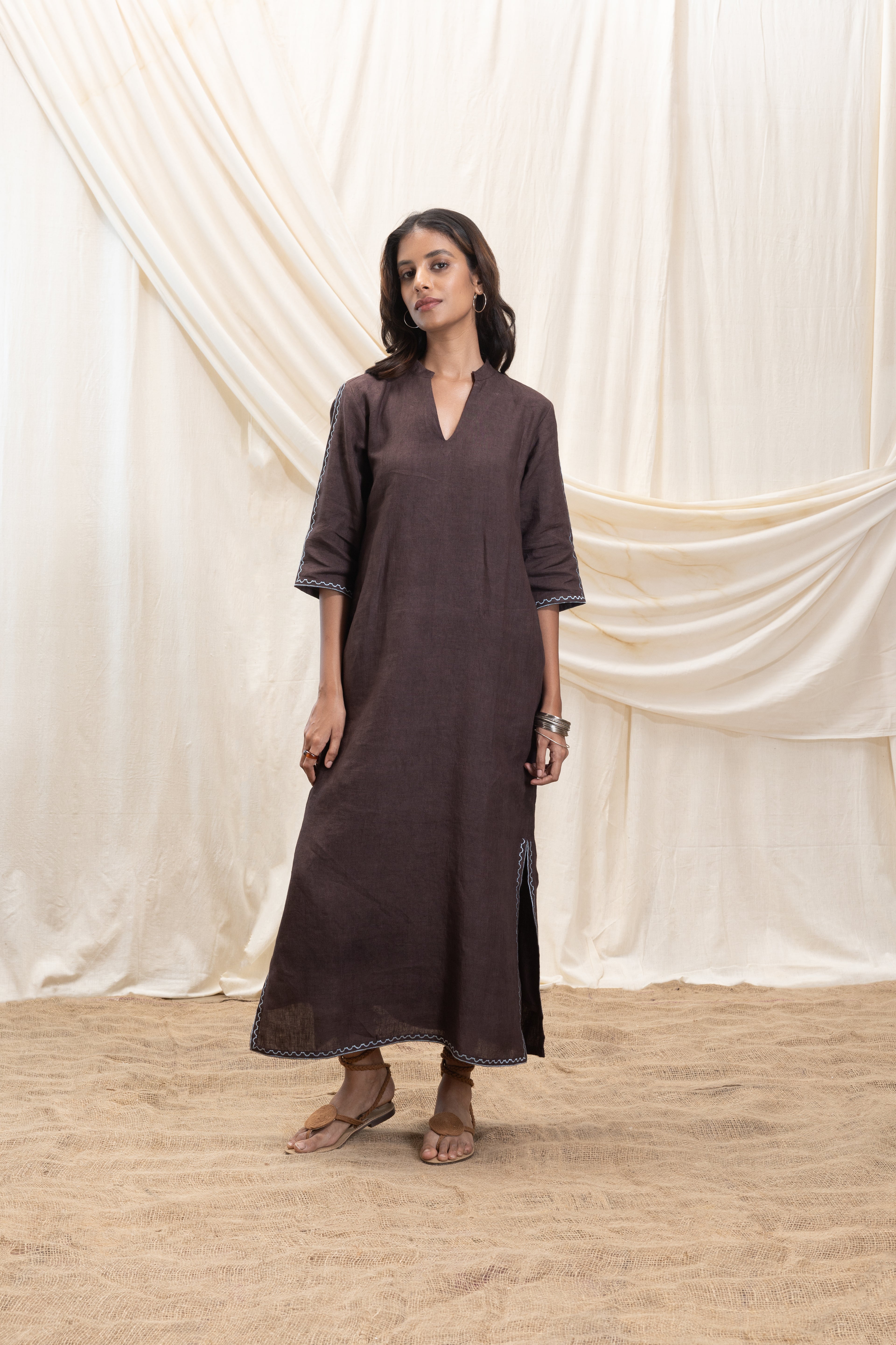 A-Line Maxi Dress with Slit