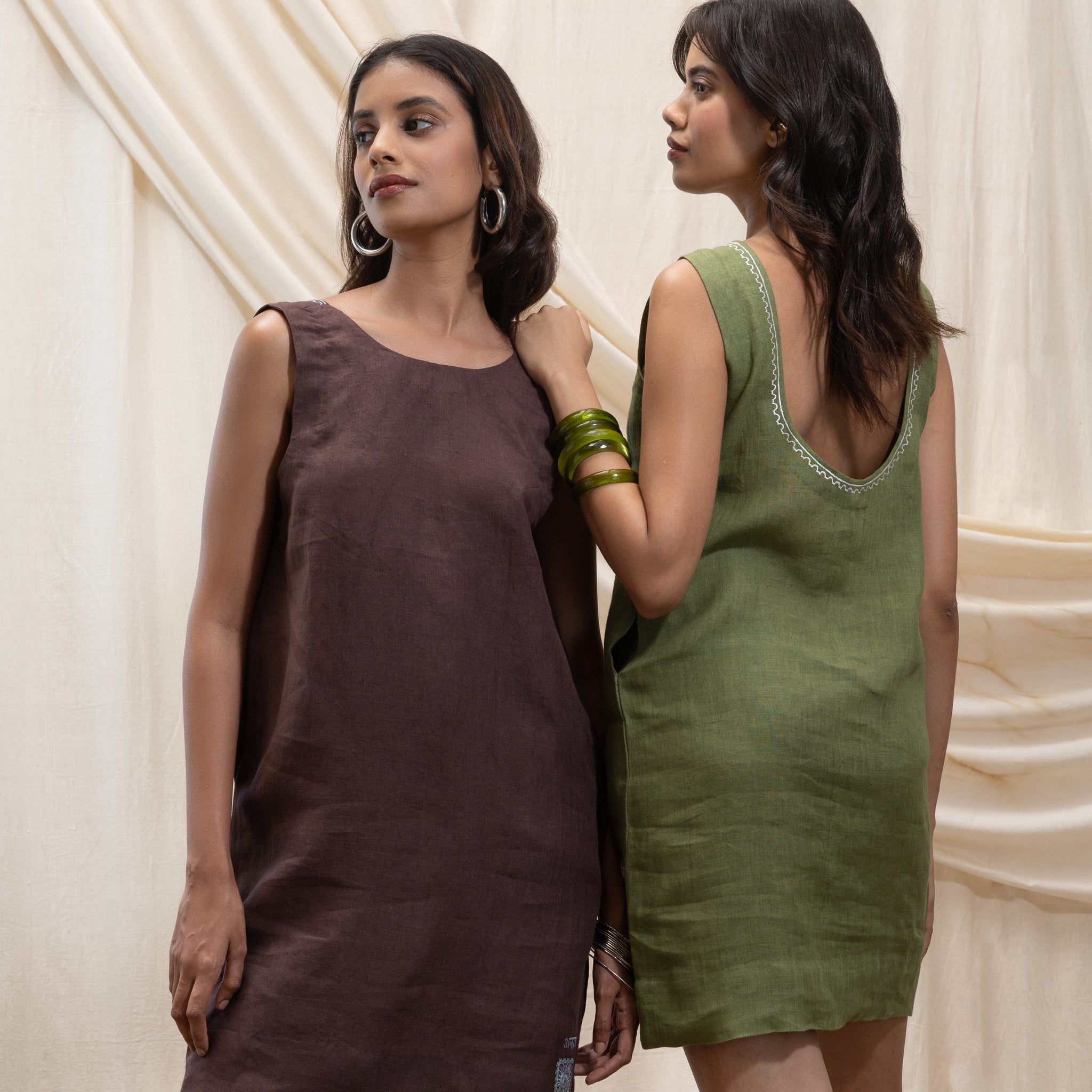 U - Neck Shift Dress