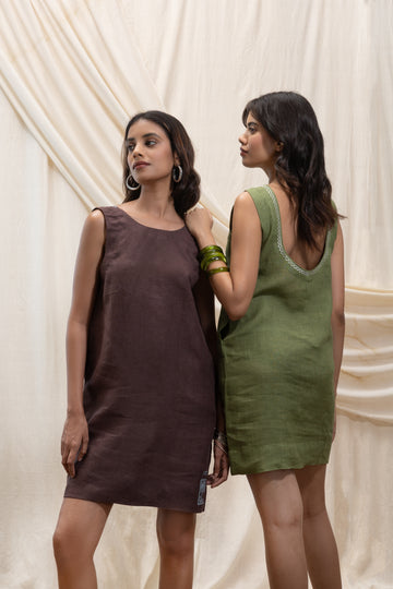 U - Neck Shift Dress