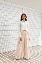 Butterfly Embroidered Cropped Shirt