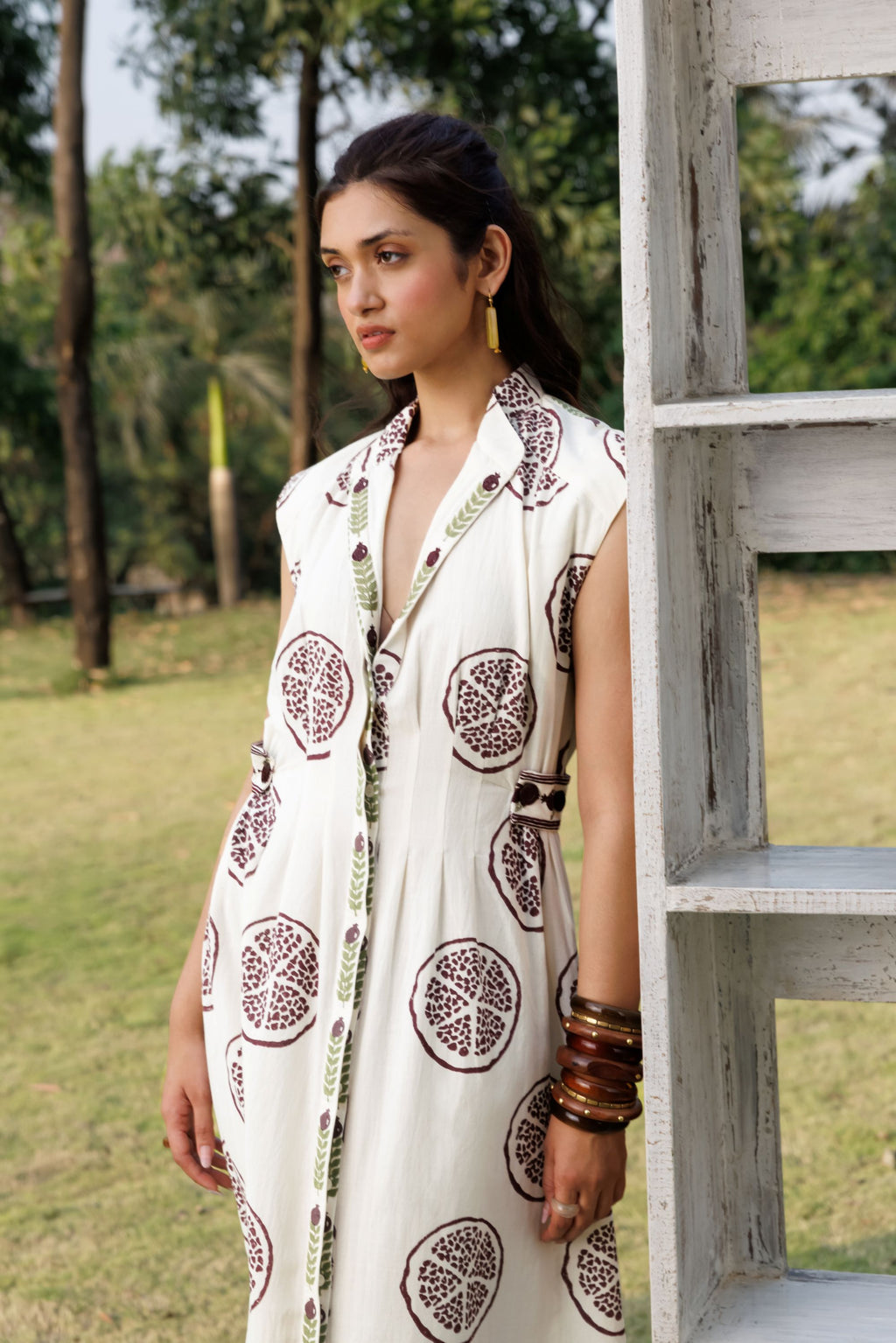Sleeveless Button Down Maxi Dress