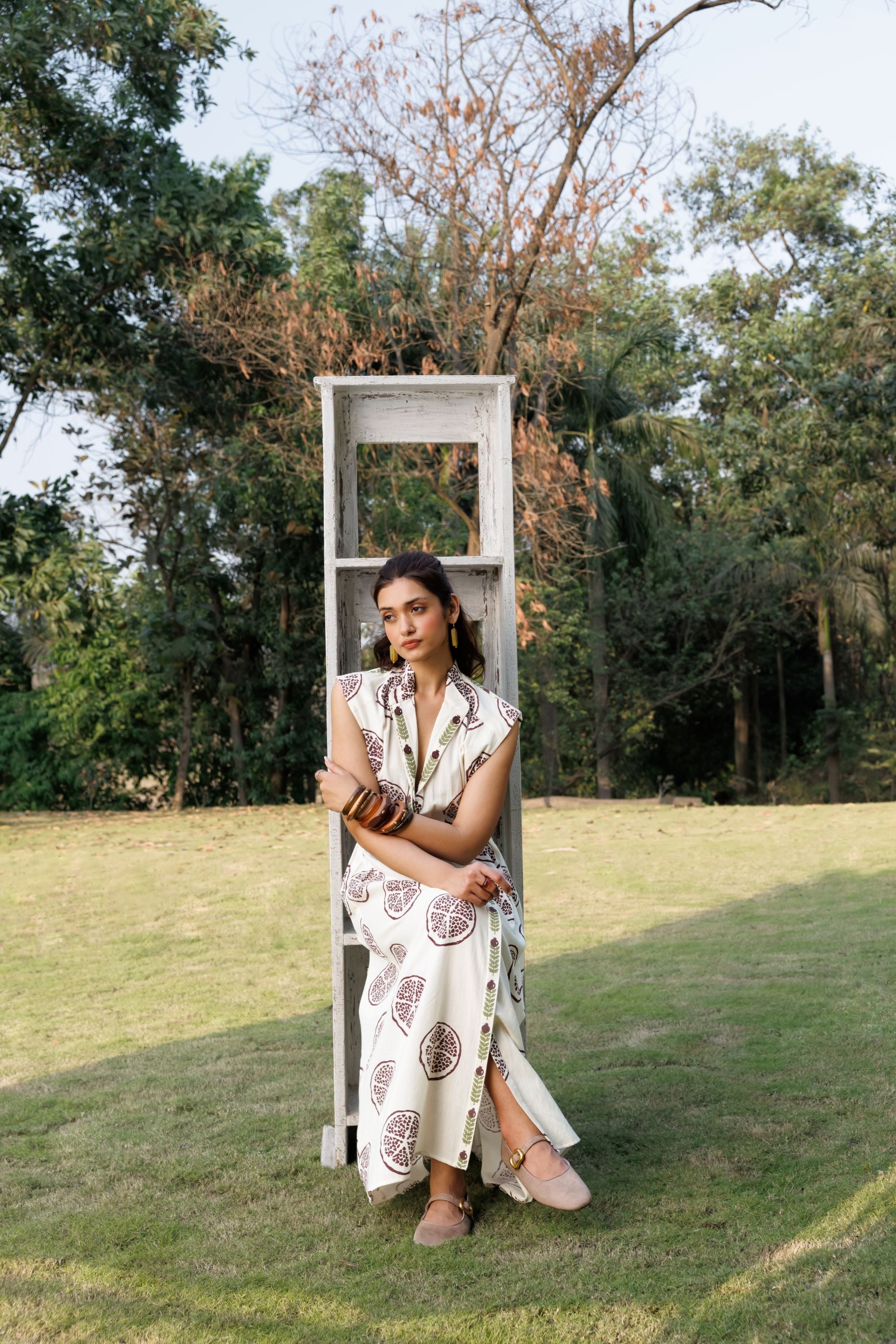 Sleeveless Button Down Maxi Dress