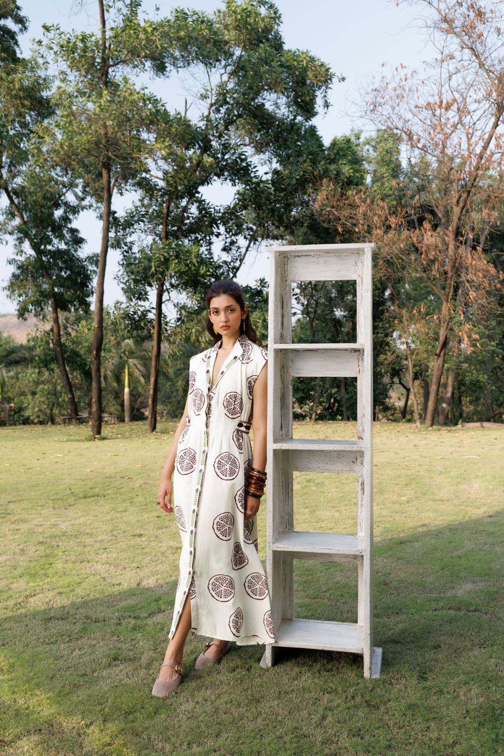 Sleeveless Button Down Maxi Dress