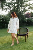 Floral Print Mini Shirt Dress
