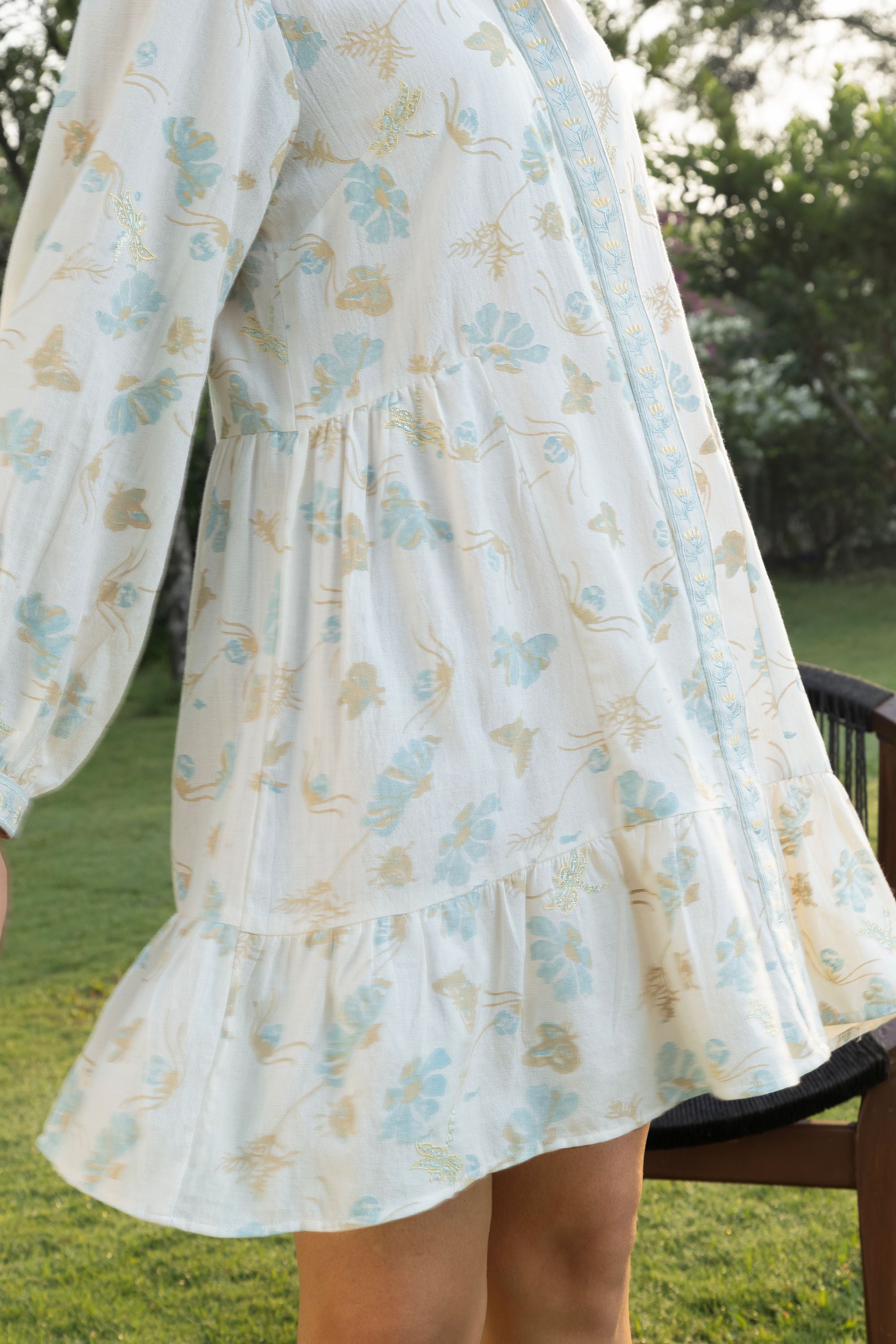 Floral Print Mini Shirt Dress