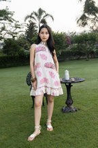 Short Dress with Back Tie-Up