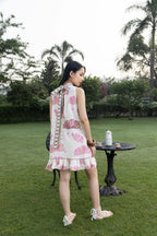 Short Dress with Back Tie-Up