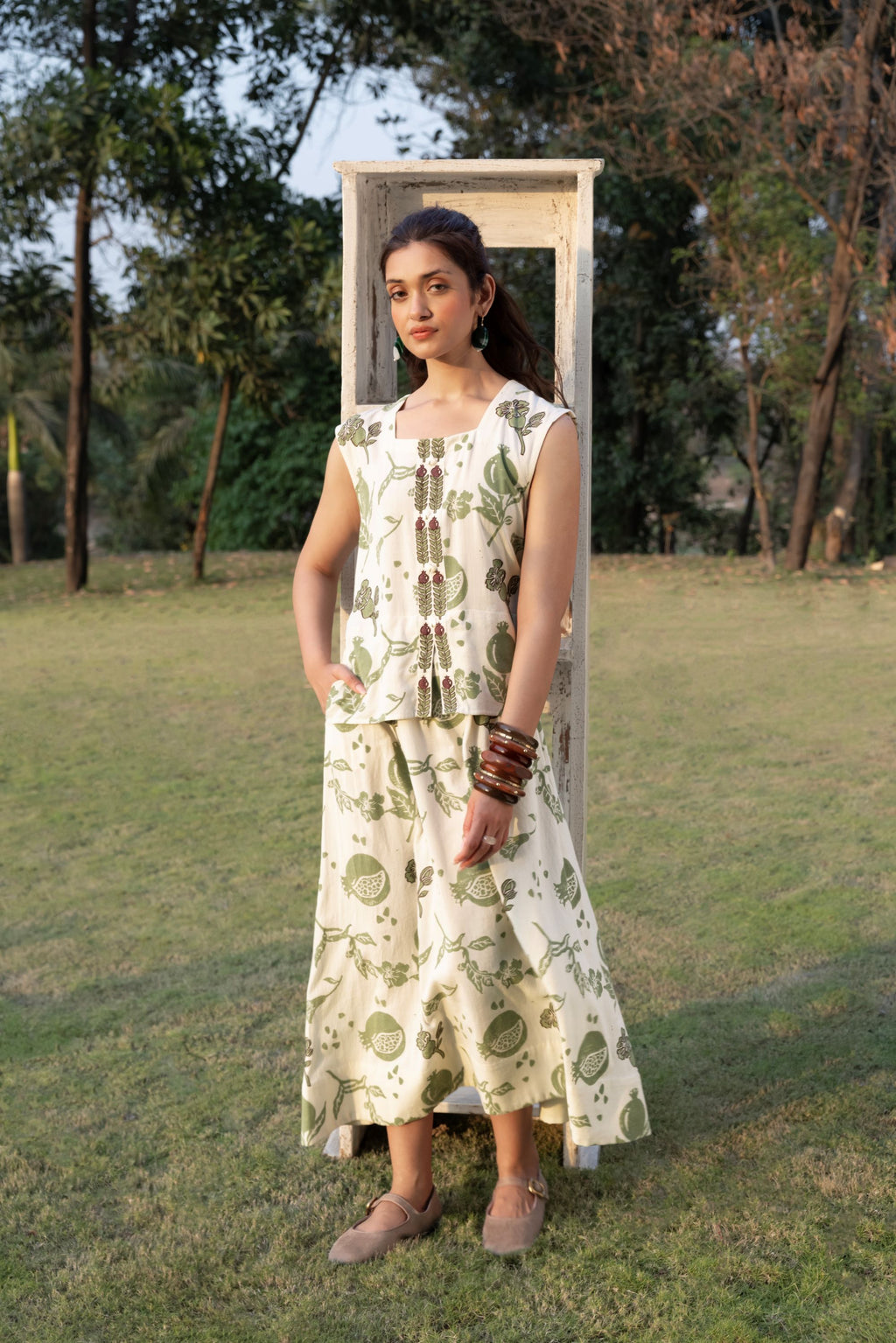 A-Line Maxi Dress with Ruched Back