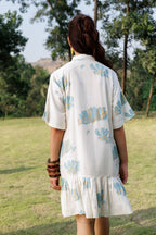 Button Down Pleated Shirt Dress