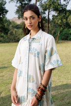 Button Down Pleated Shirt Dress