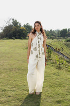 Embroidered Scandavian Scarf Top
