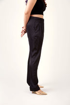 Dusk Black Satin Pants