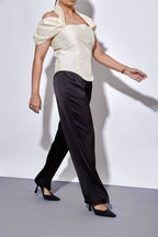 Dusk Black Satin Pants