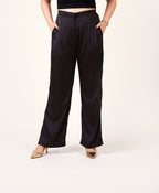 Dusk Black Satin Pants