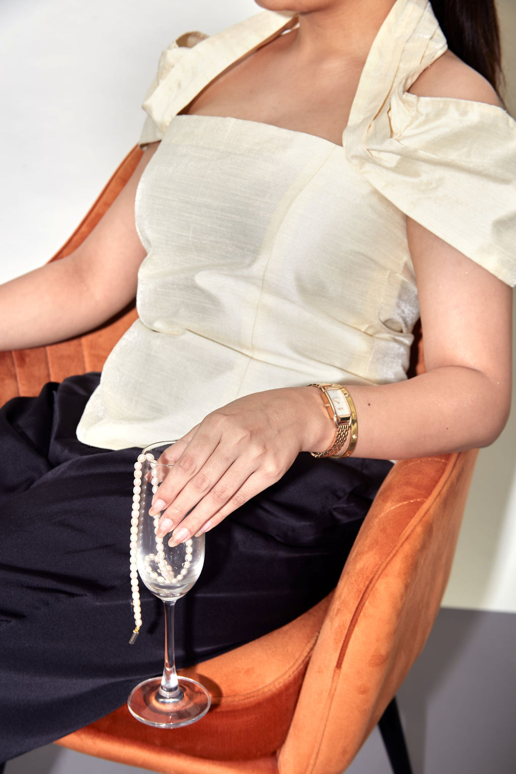 Nightfall Cream Corset Top