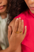 FLOWER DOUBLE RING