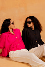 SENZA GATHERED SHIRT TOP