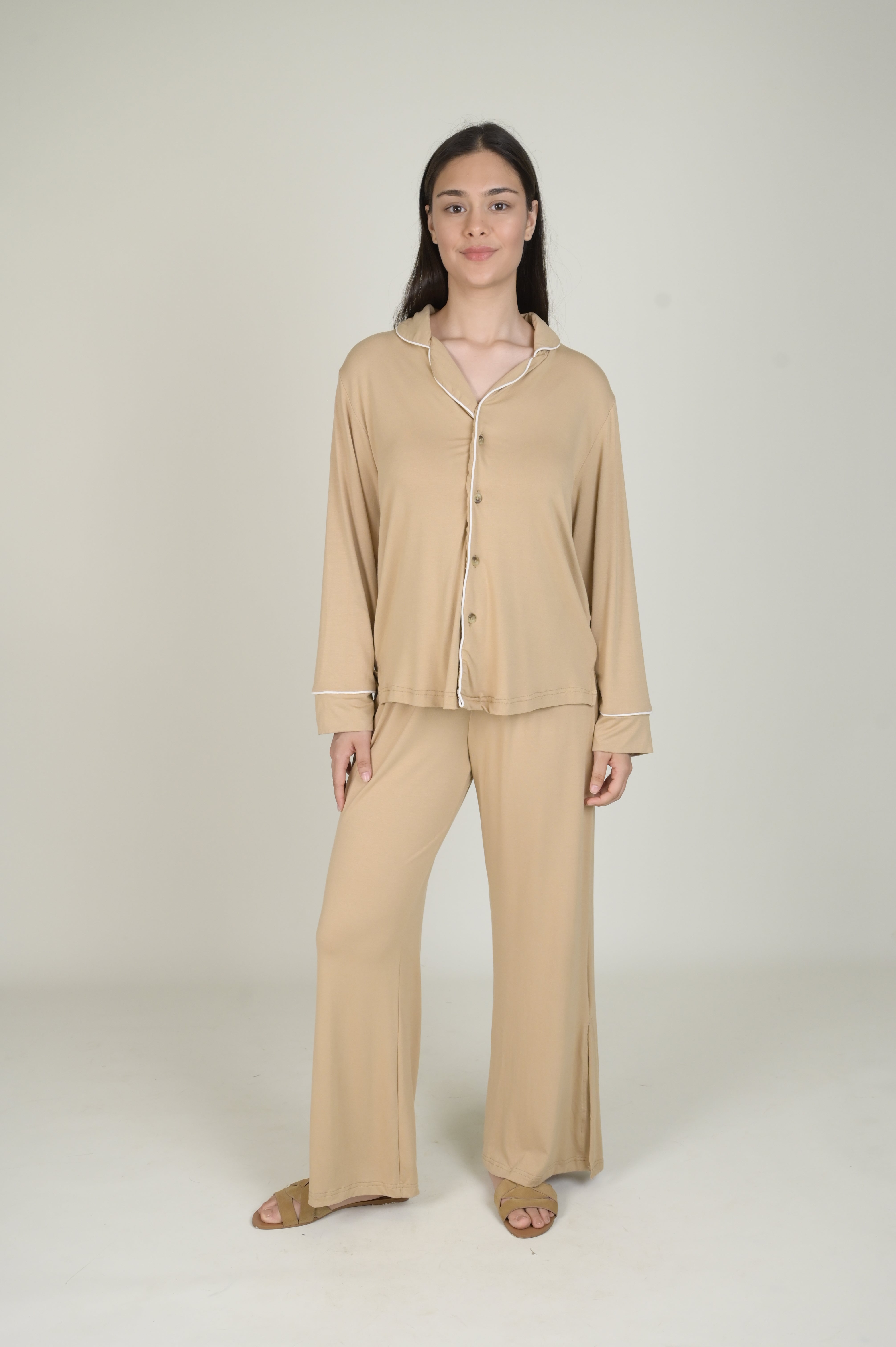Women's Pyjama Set - Pant & Long Sleeve Shirt