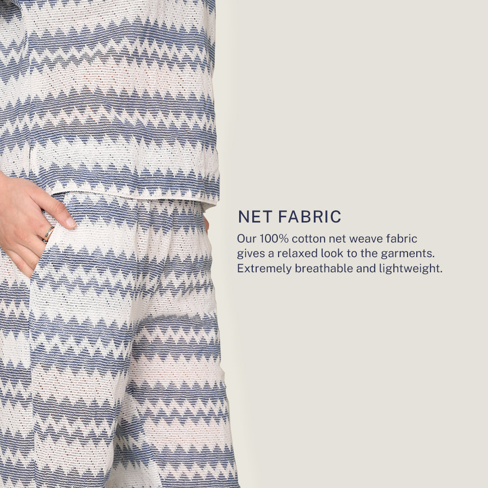Blue Chevron Co-ord Set