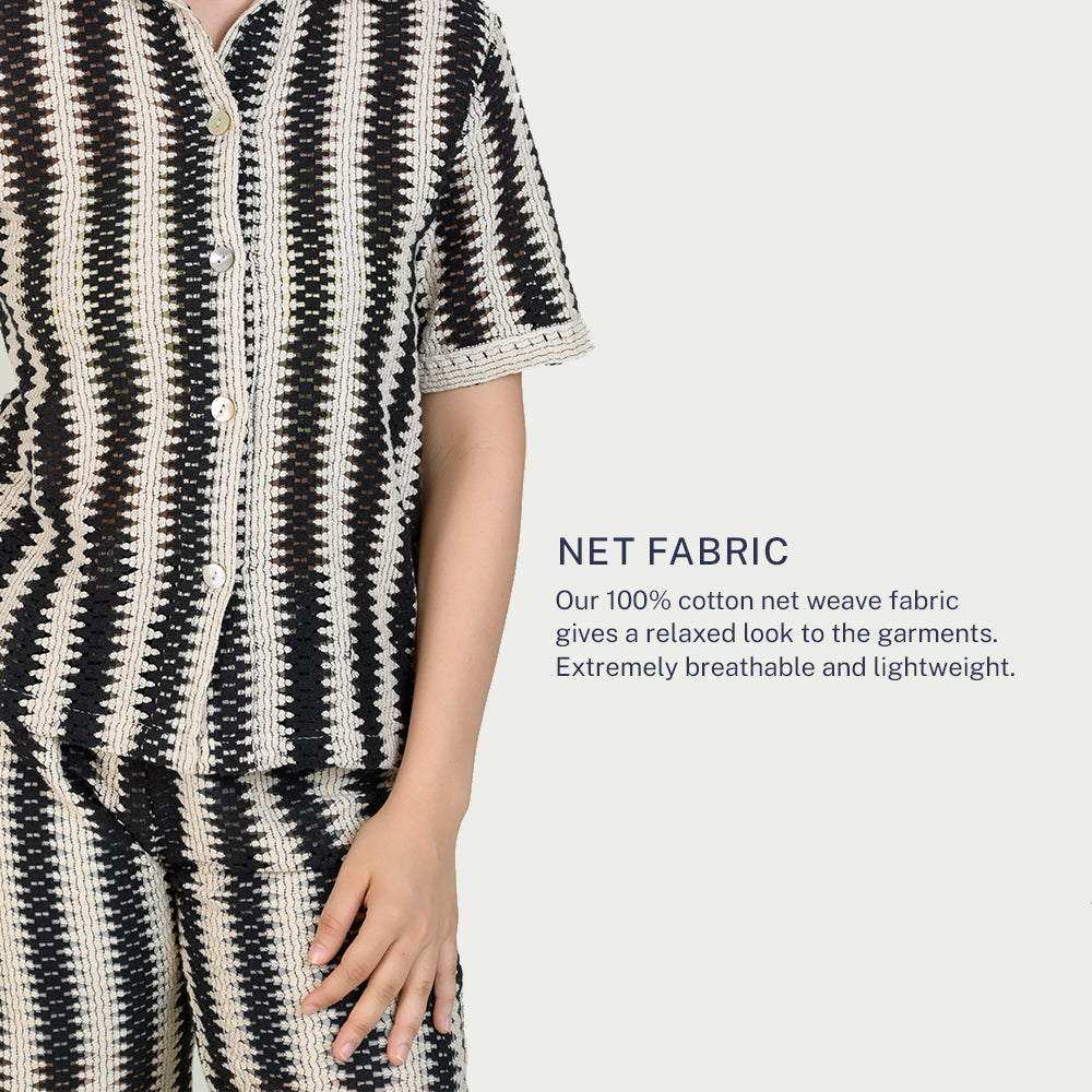 Chevron Co-ord Set ( Shirt and Shorts)