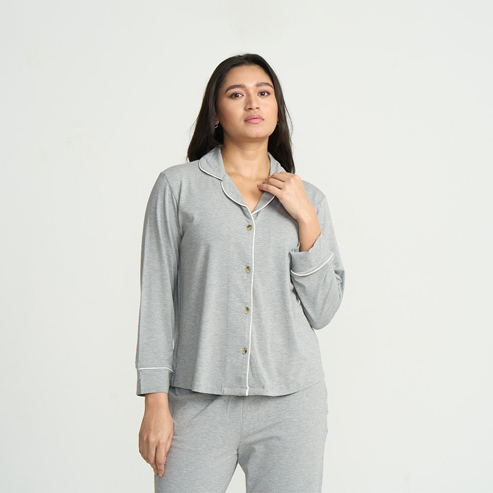 Women's Pyjama Set - Pant & Long Sleeve Shirt