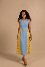 Jessica Dress - Sunny Yellow + Blue Gingham Checks