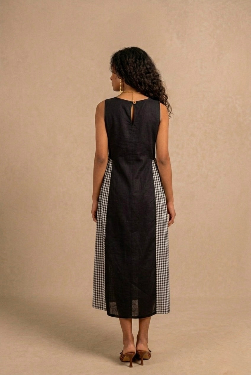 Jessica Dress - Sunny Yellow + Blue Gingham Checks