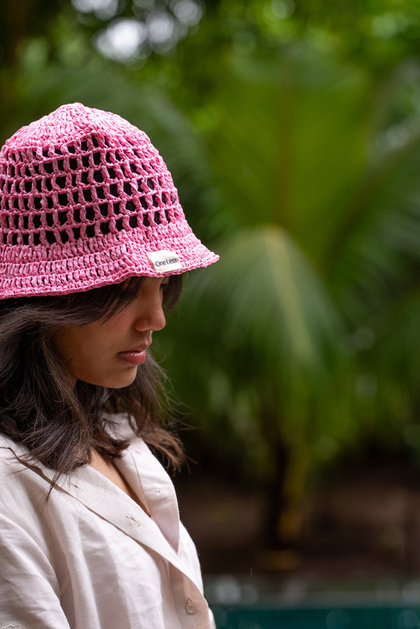 RAFFIA BUCKET HAT RIPPLE
