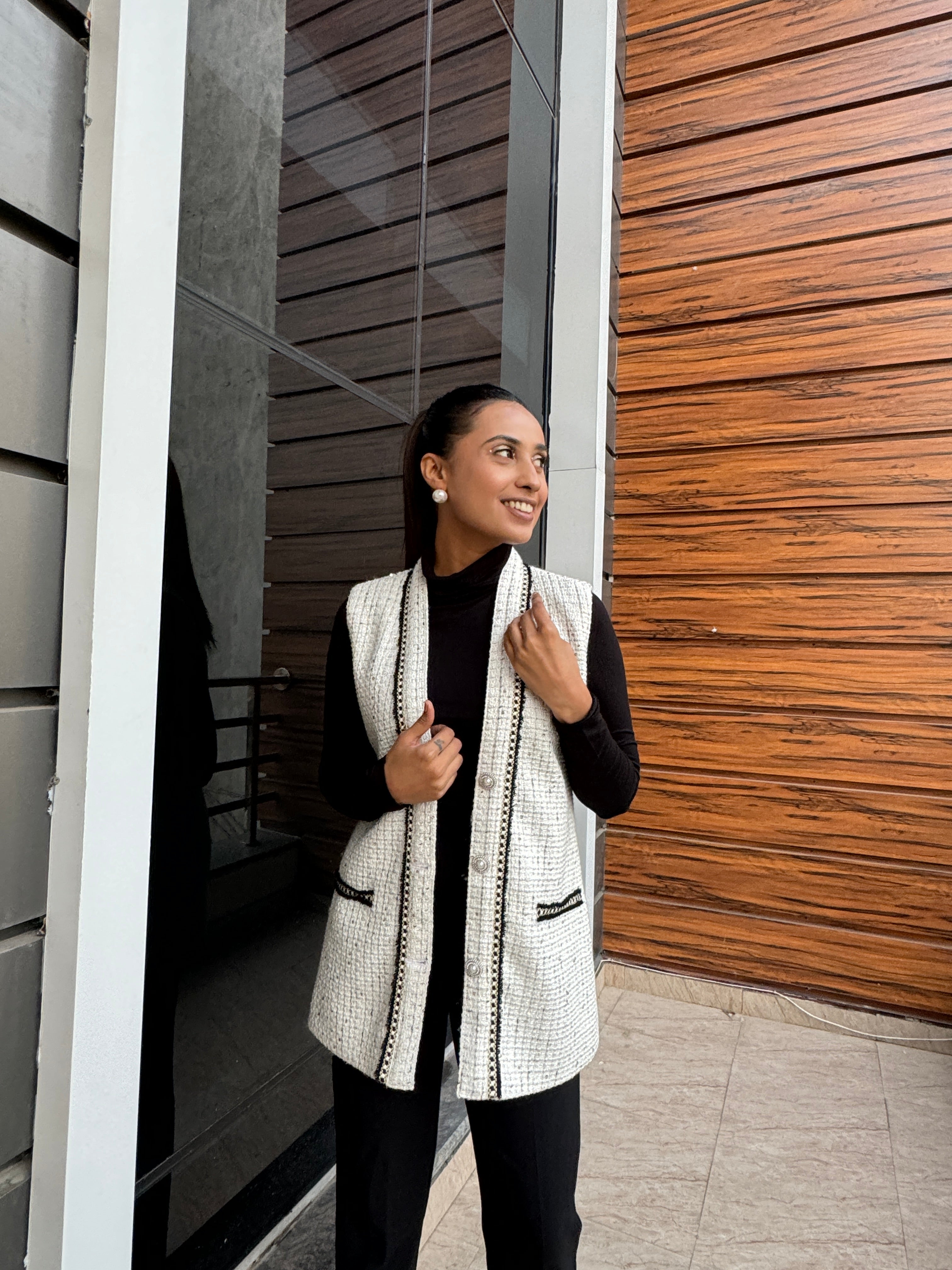 AILA TWEED LONG JACKET
