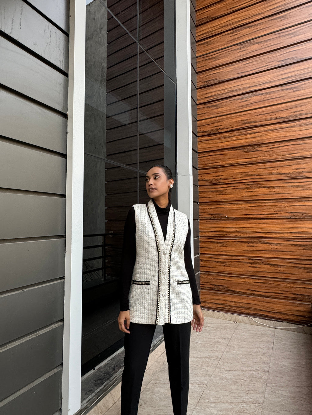 AILA TWEED LONG JACKET