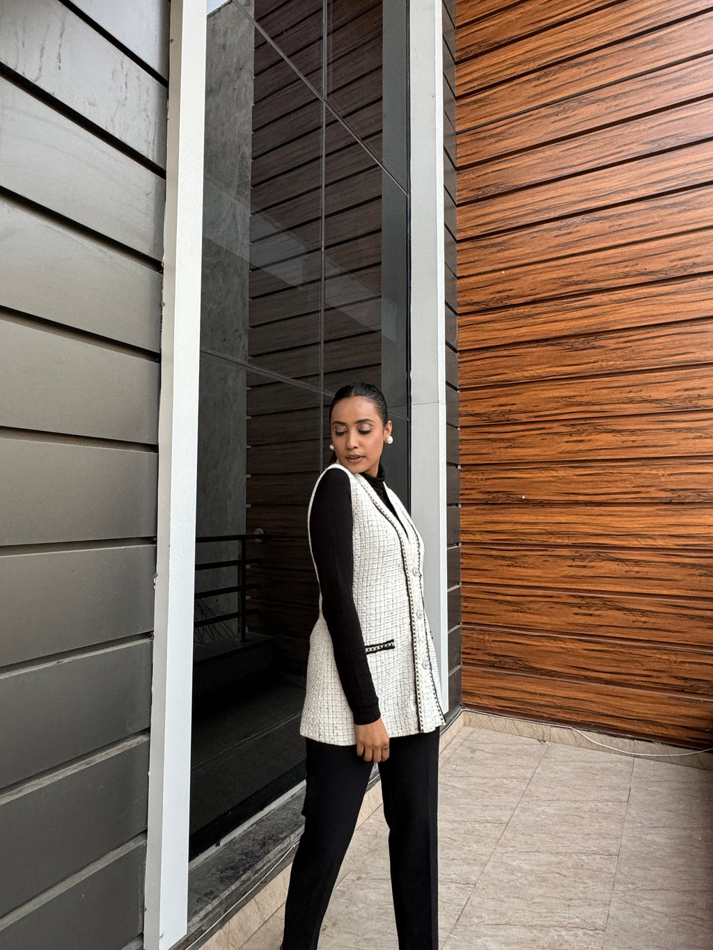 AILA TWEED LONG JACKET