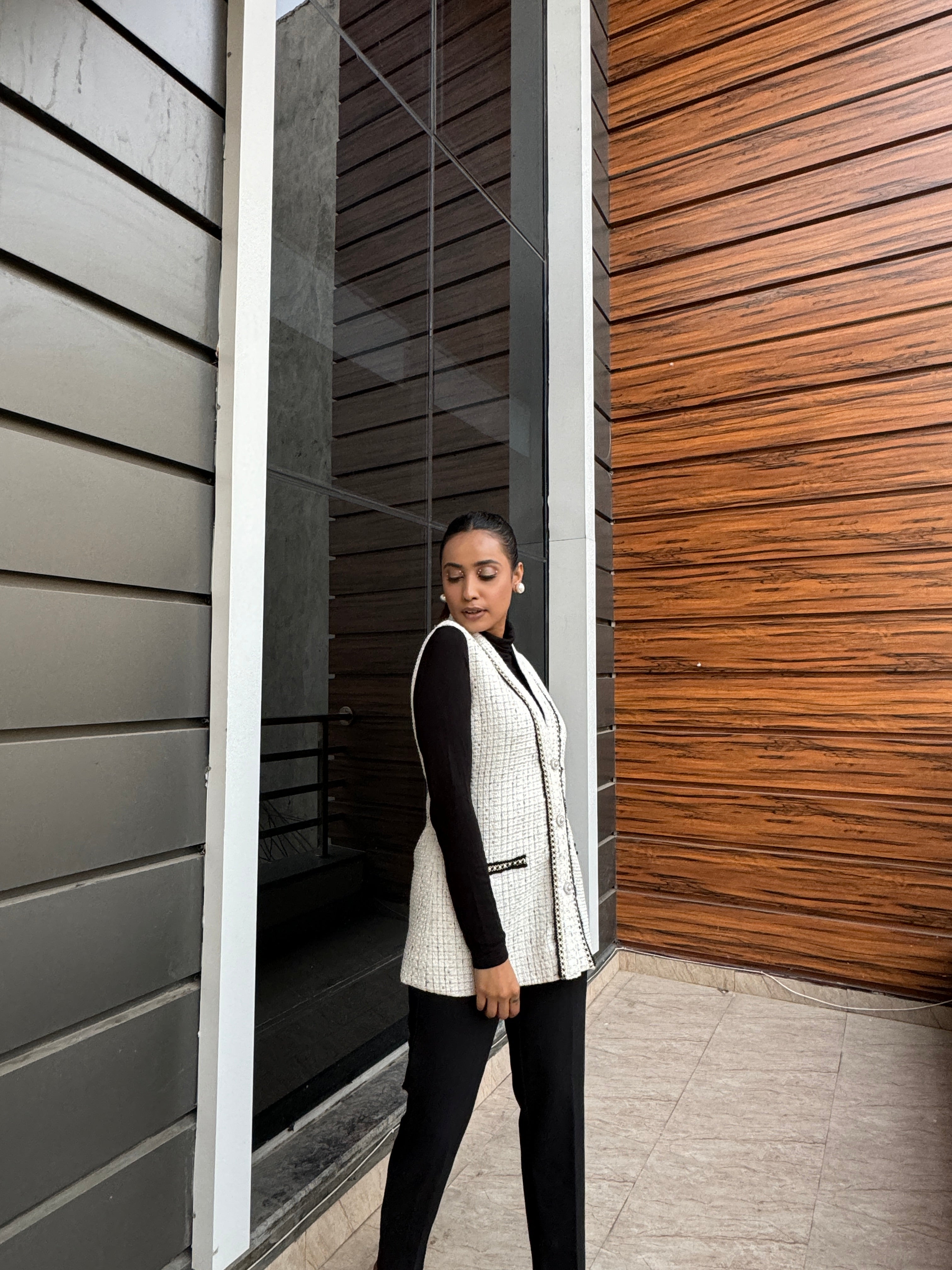 AILA TWEED LONG JACKET