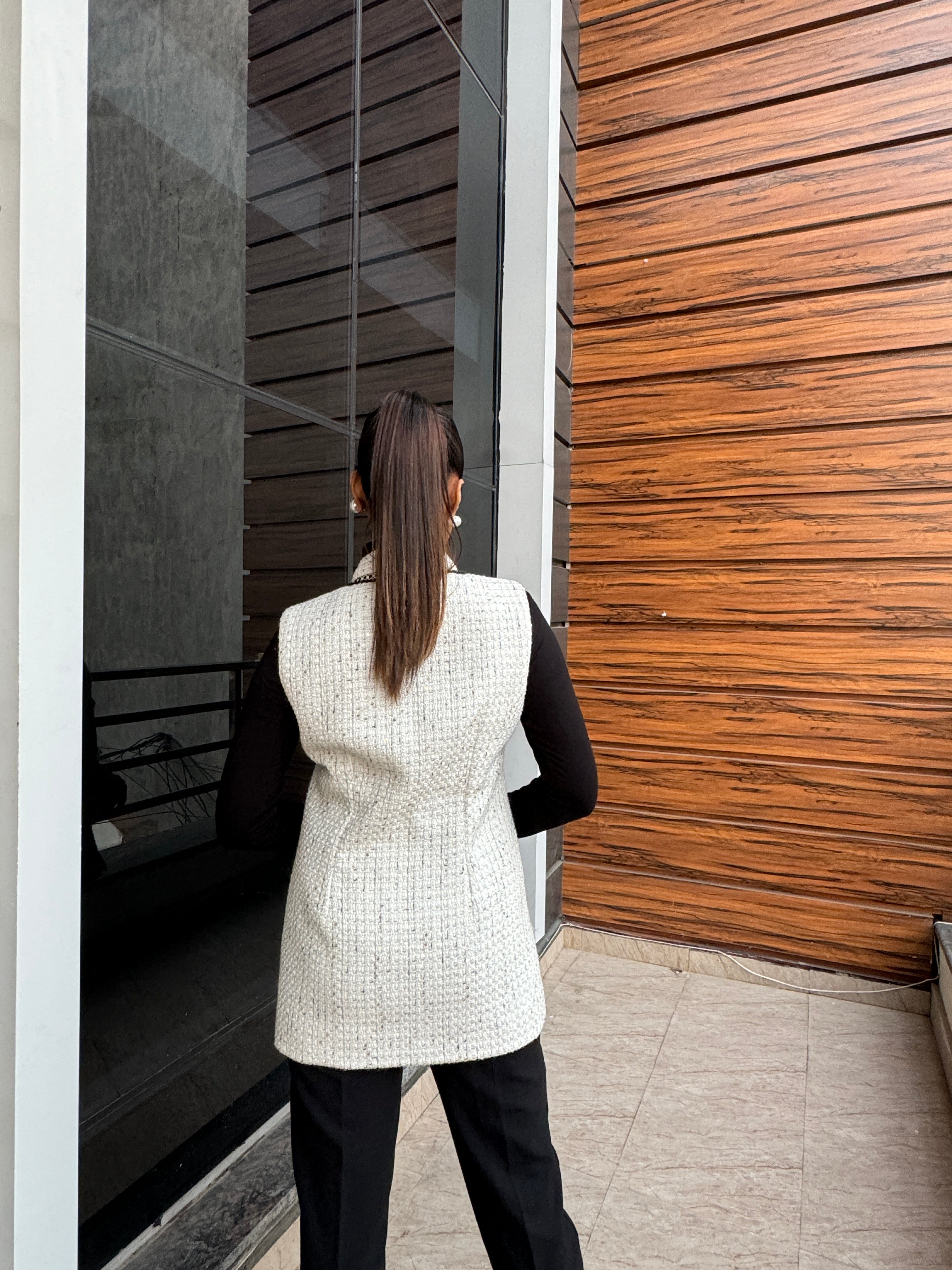AILA TWEED LONG JACKET