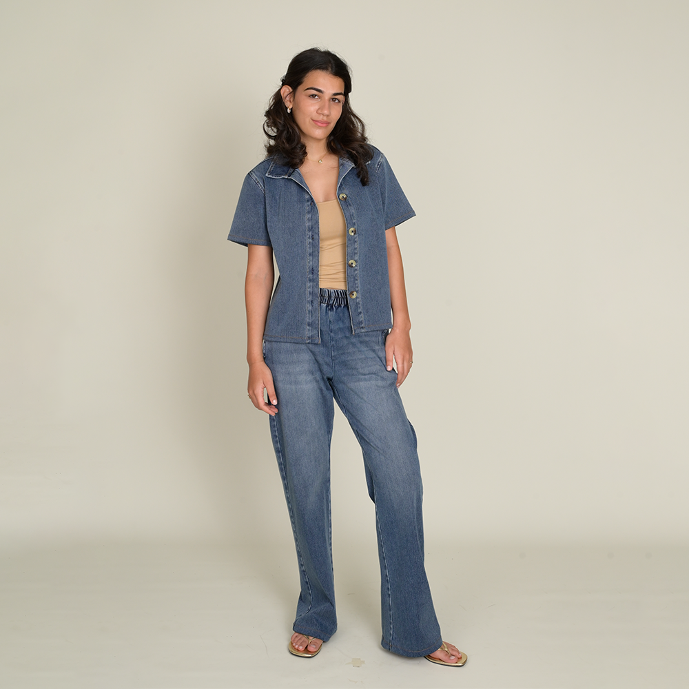 Women's Denim Lounge Shirt (Twill)