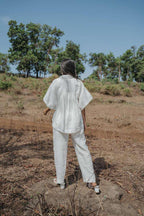 Square Yoke Short Gathered Top