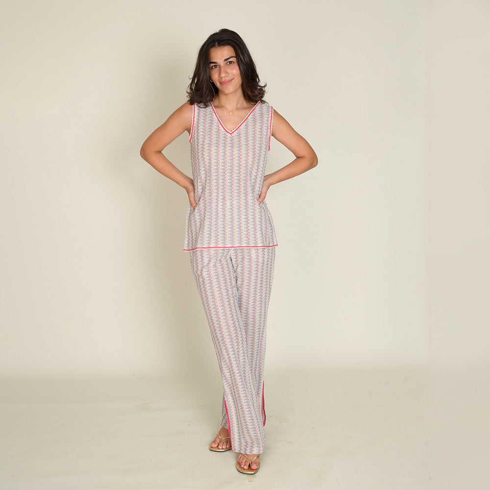 Lilac Chevron Co-ord Set (149)