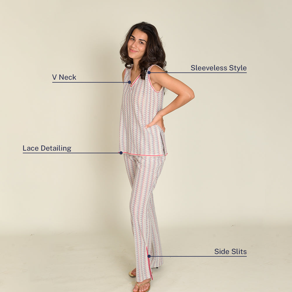 Lilac Chevron Co-ord Set (149)