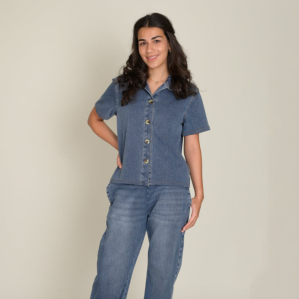 Women's Denim Lounge Shirt (Twill)